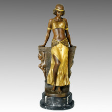 Танцовщица Статуя Египет Танцы Гилр Бронзовая скульптура, Мило TPE-150 (J) / 673